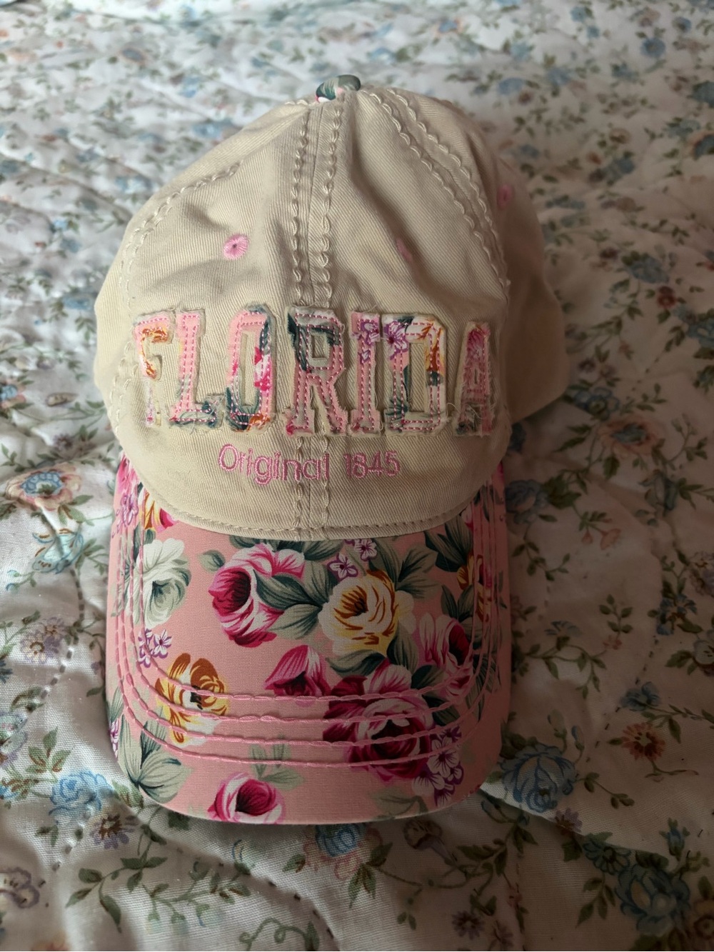 Robin Ruth Floral Pink Florida Cap